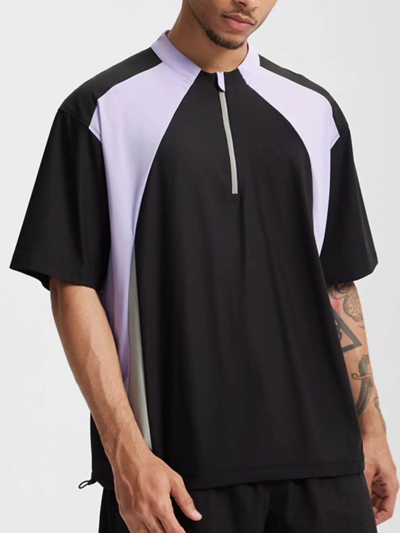 Slim Fit Quick-Dry Performance Block Half Zip Tee - Southern Shores Clothing