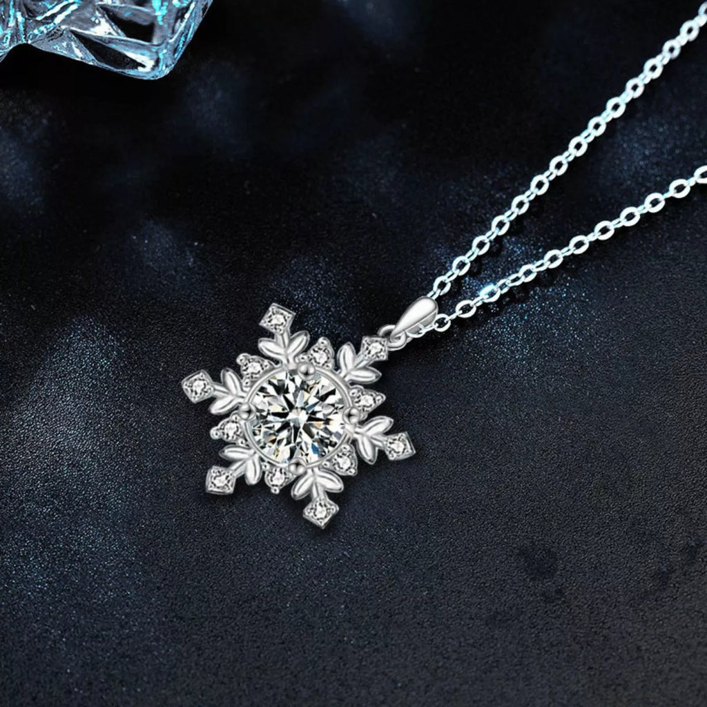 Southern Shores 1 Carat Moissanite Sterling Silver Snowflake Necklace