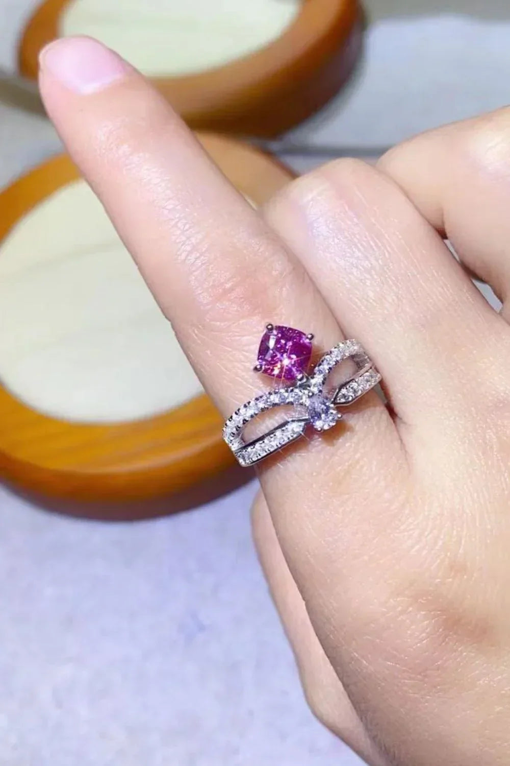 1 Carat Moissanite Ring In Sterling Silver - Southern Shores Clothing