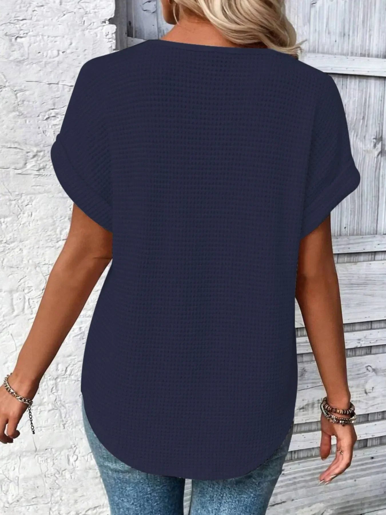 Crochet Lace Short Sleeve T Shirt Casual - Southern Shores Clothing