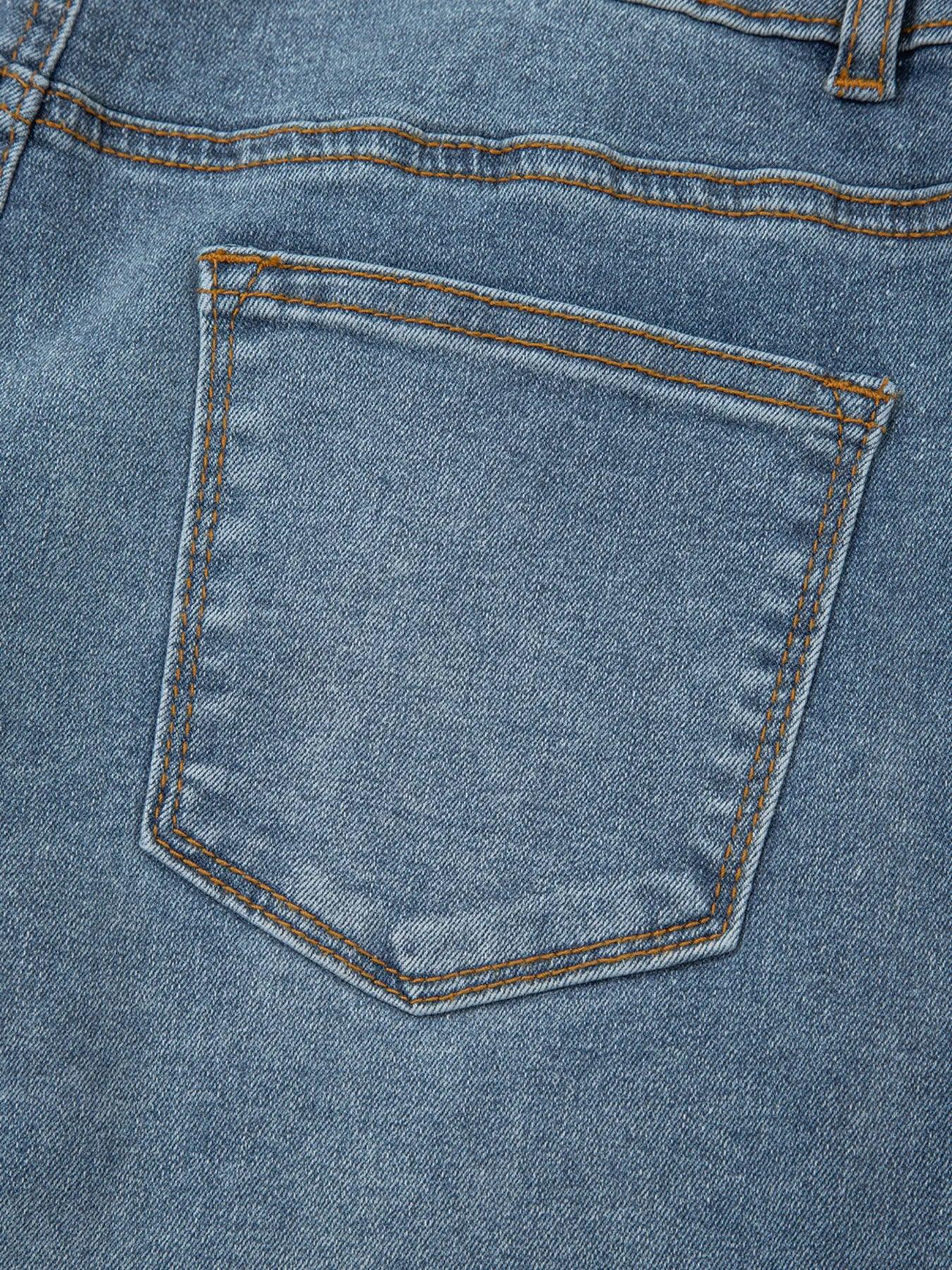 Coastal High-Waisted Flare Jeans With Seam Detail - Southern Shores Clothing
