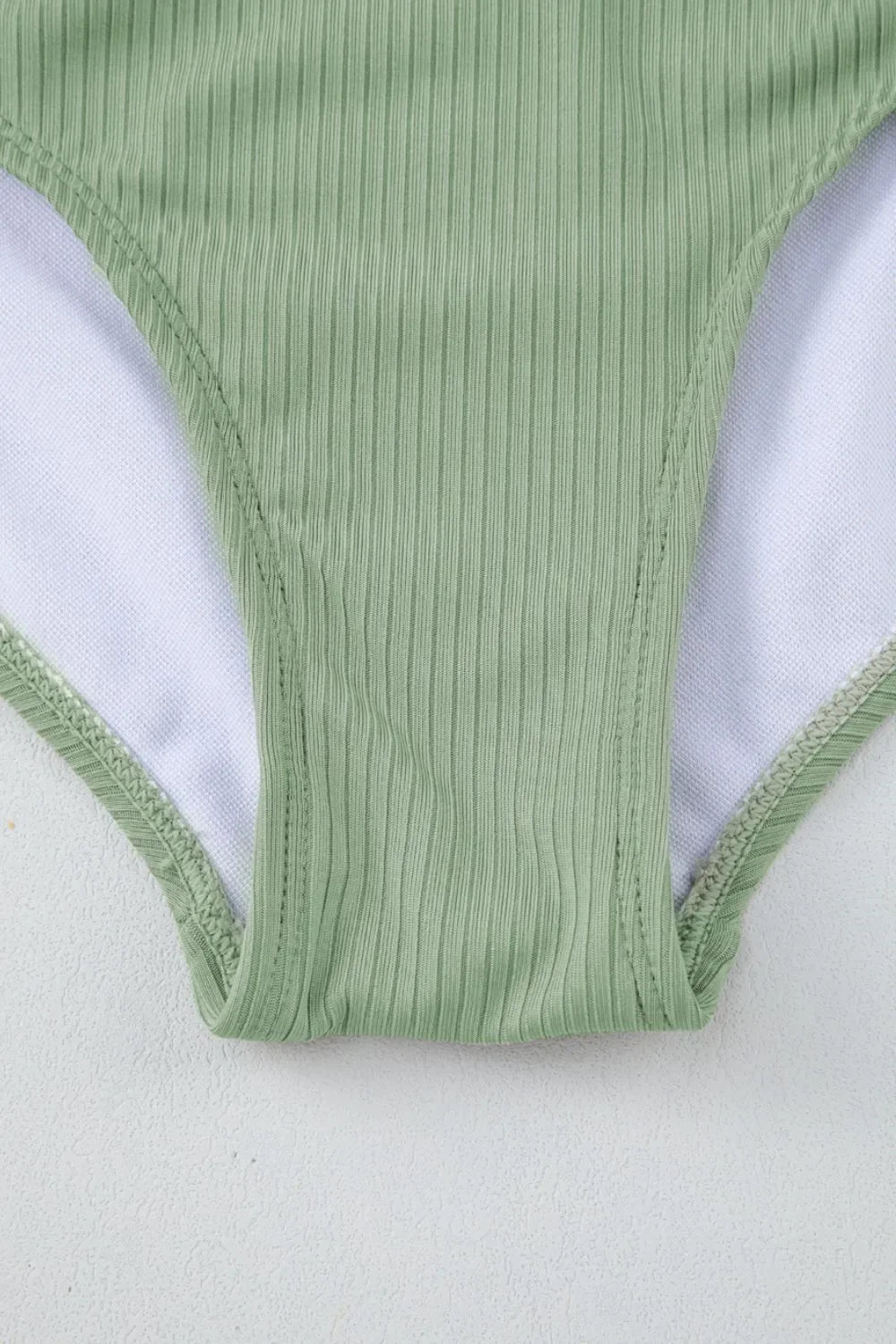 Ribbed Drawstring Cutout One Piece Swimsuit - Southern Shores Clothing
