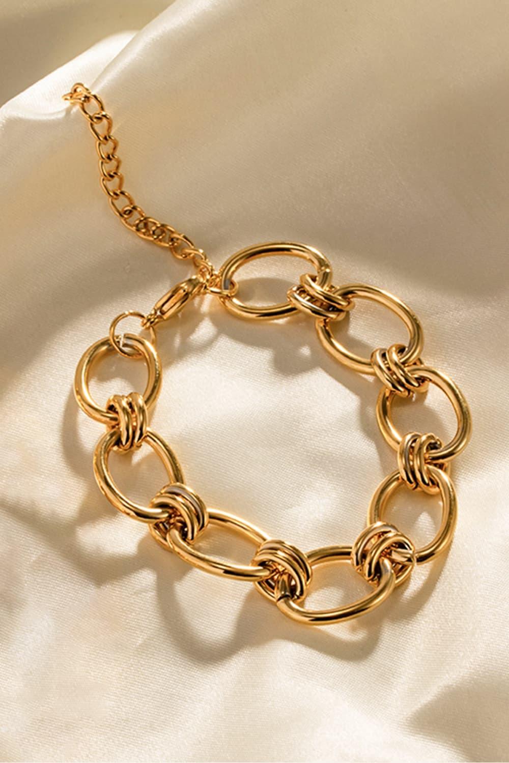 Chunky Chain Stainless Steel Bracelet With 18K Gold Plating - Southern Shores Clothing