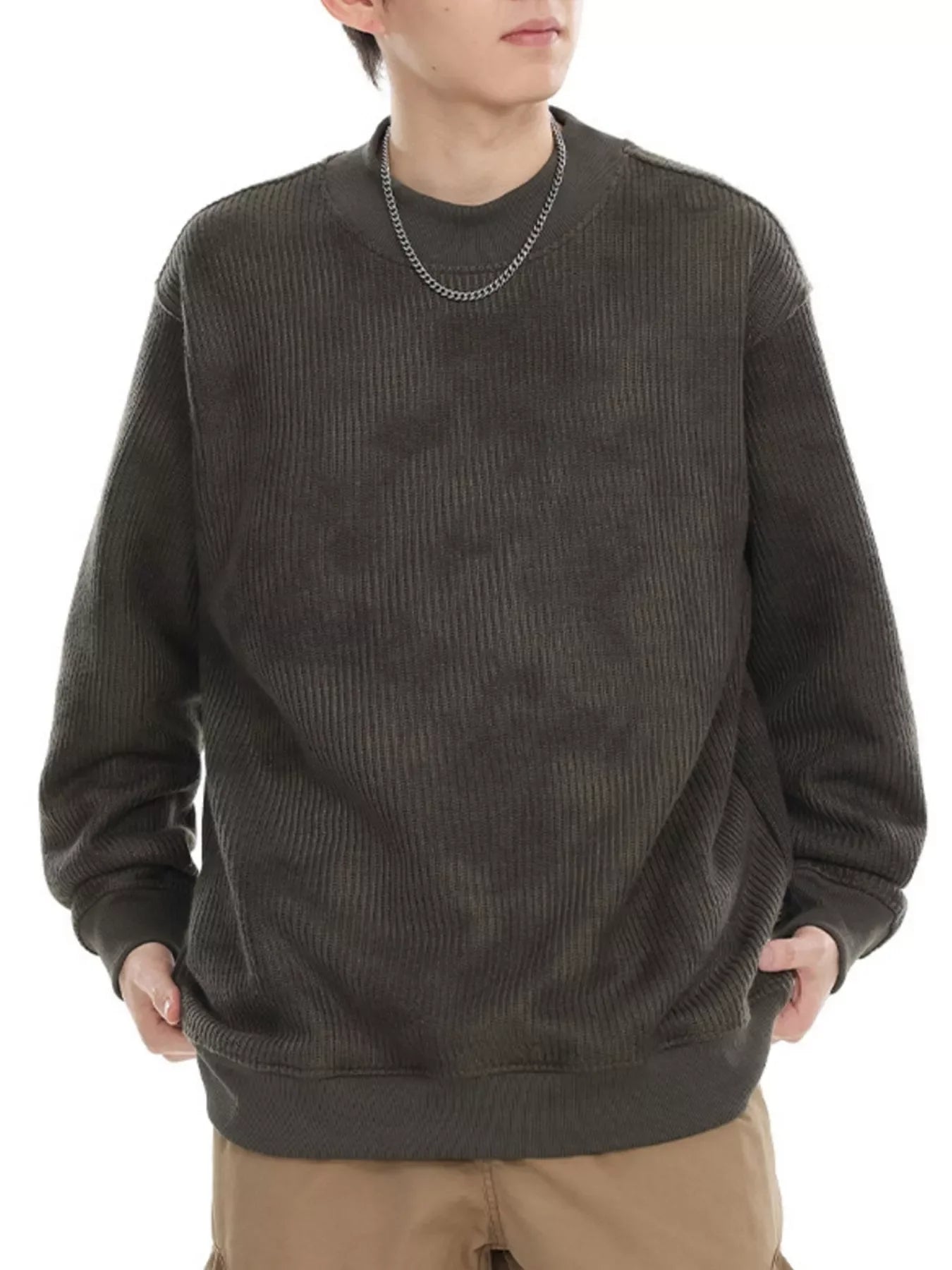 Plus Size Long Sleeve Round Neck Sweatshirt - Southern Shores Clothing