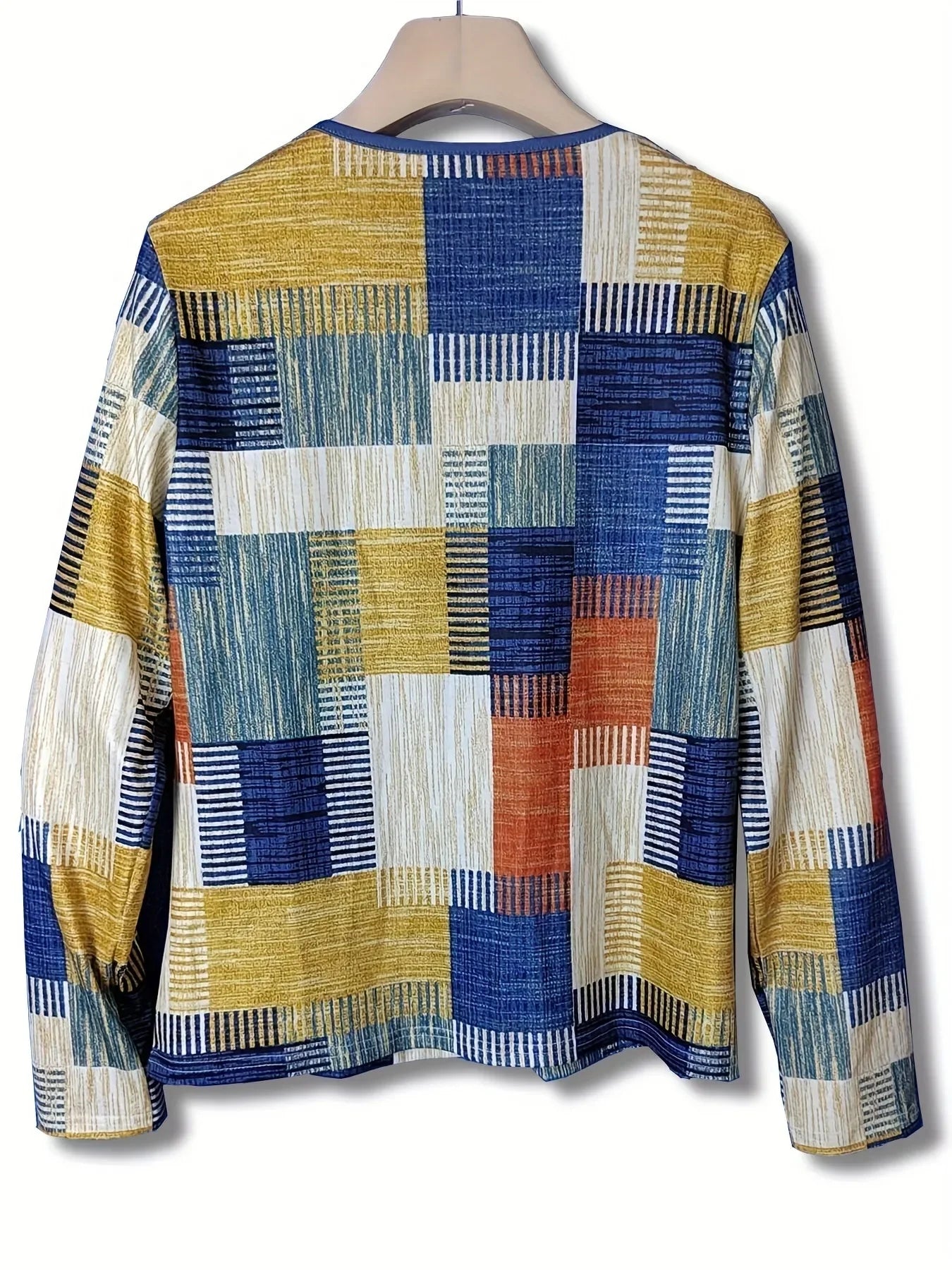 Block Zip Front Long Sleeve Top With Polyester Fabric - Southern Shores Clothing