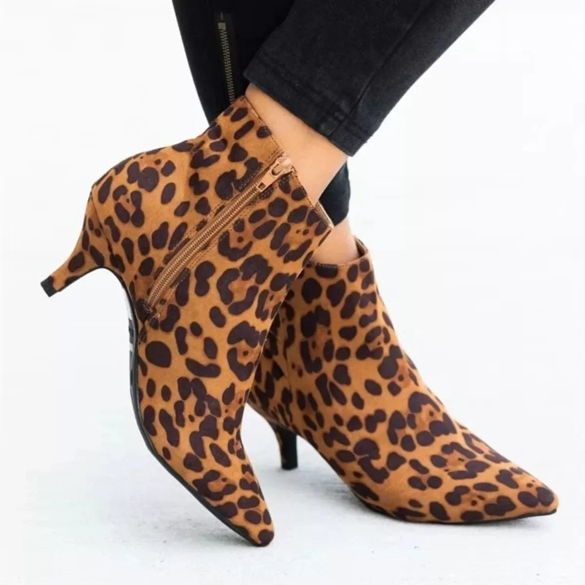Point Toe Kitten Heels Ankle Boots Suede Classic - Southern Shores Clothing