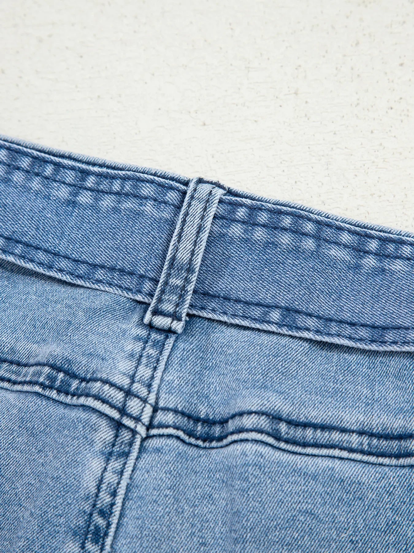 Coastal High Waisted Wide Leg Belted Denim Jeans