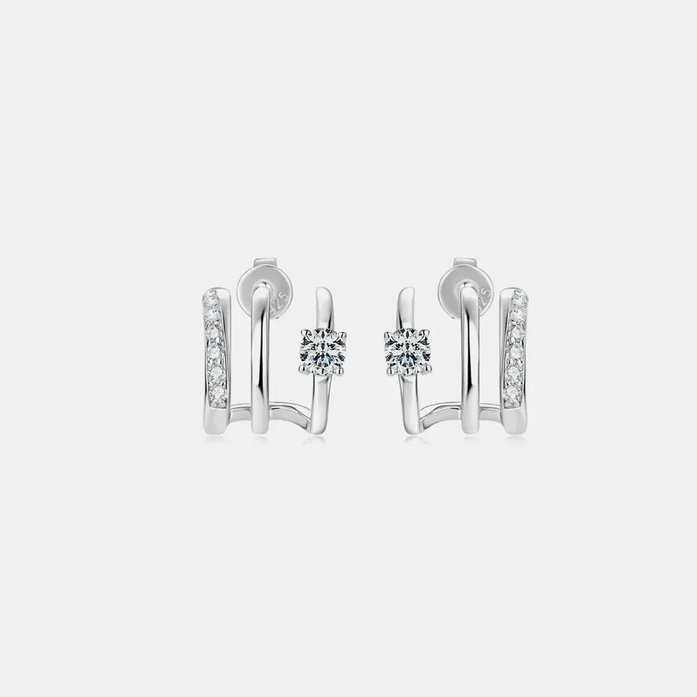 Moissanite D Color Sterling Silver Earrings - Southern Shores Clothing