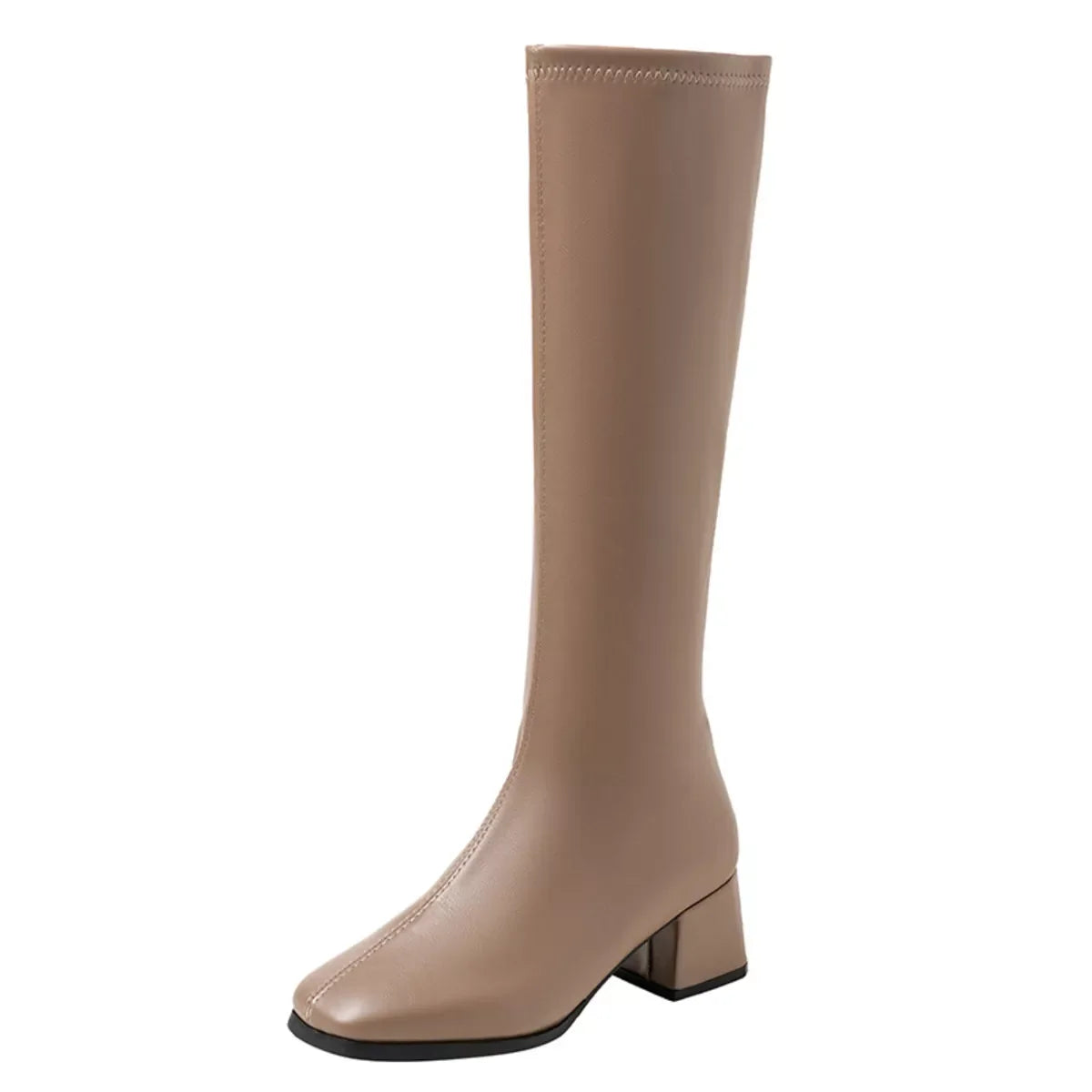 Square Toe Block Heel Boots Classic Design - Southern Shores Clothing