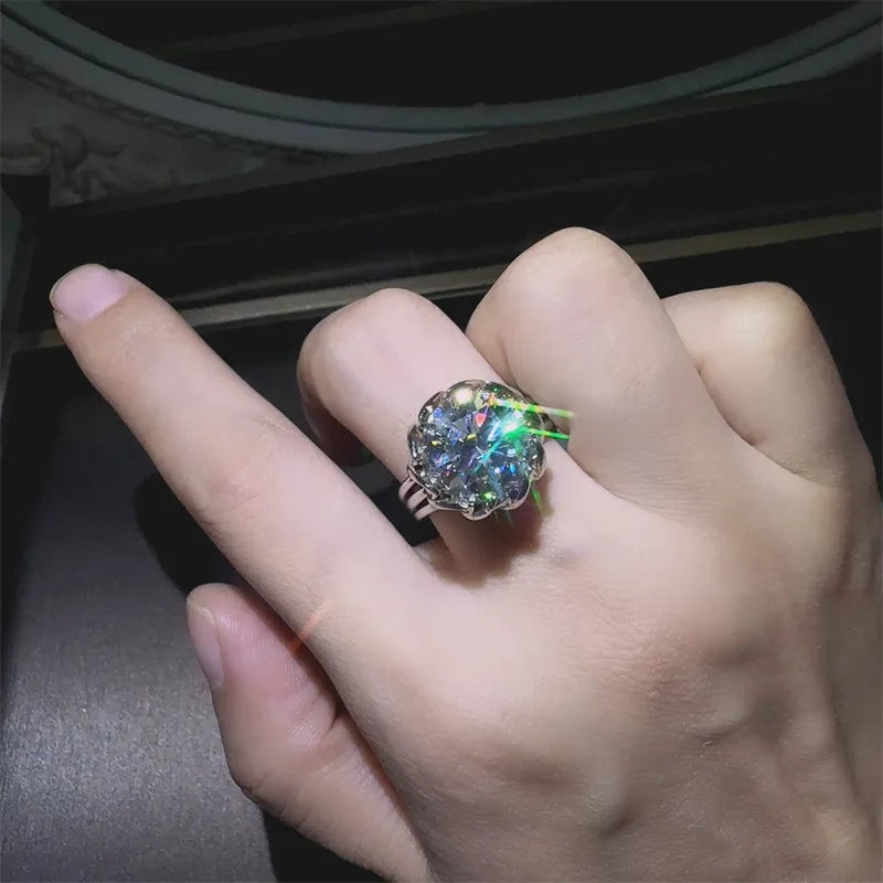 Southern Shores 3 Carat Moissanite Sterling Silver Ring