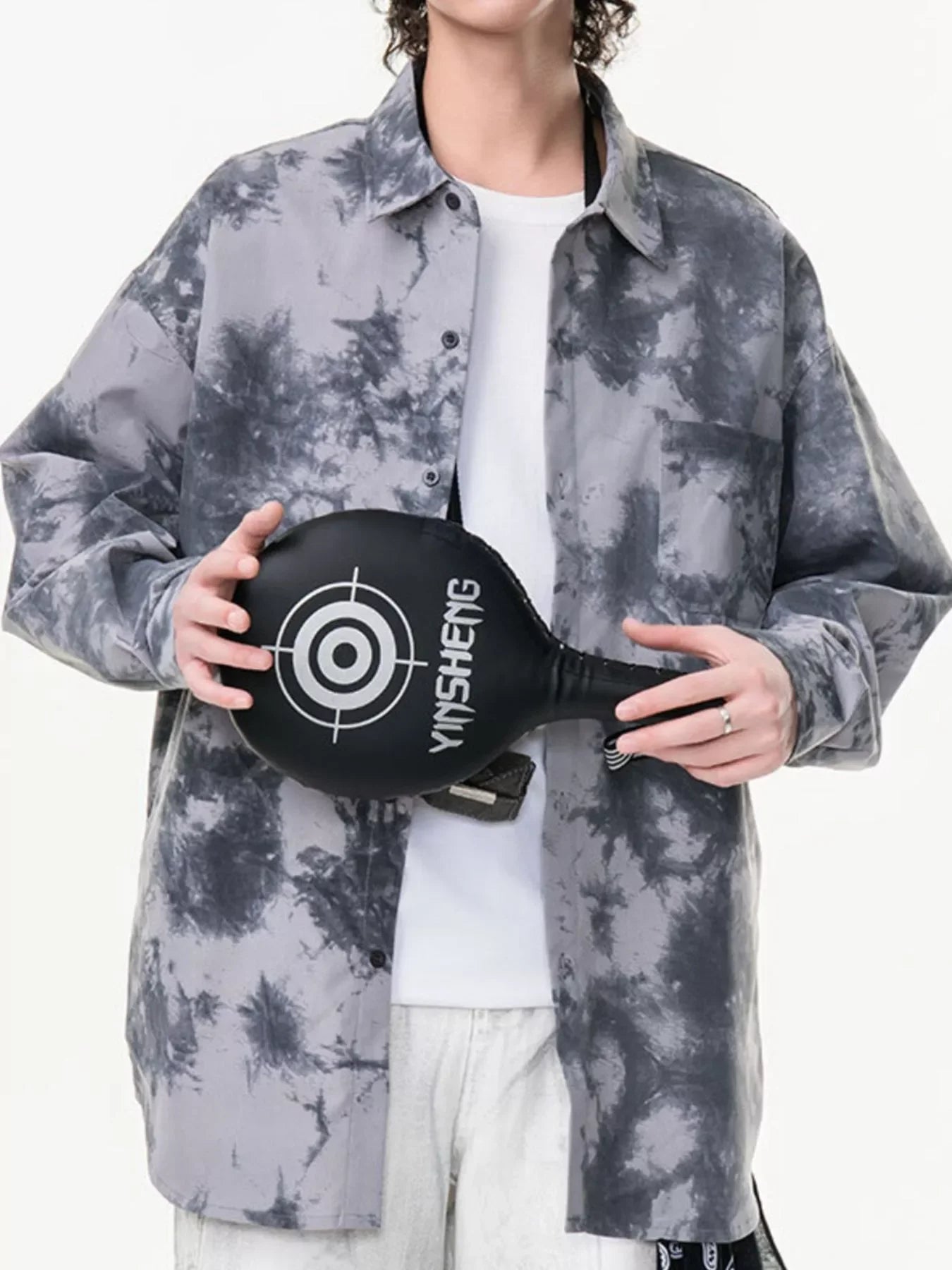 Plus Size Tie-Dye Oversized Buttoned Shirt - Southern Shores Clothing