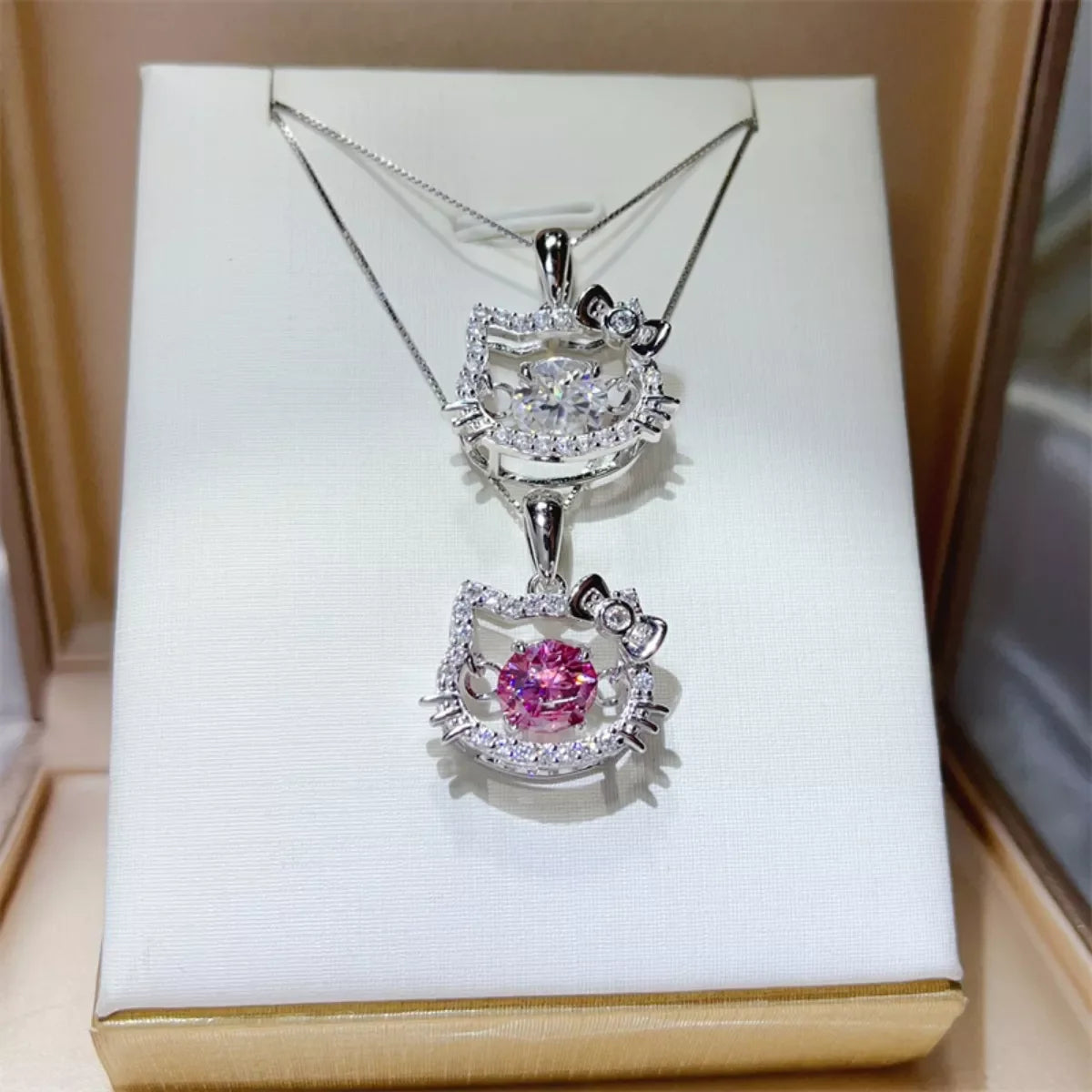 2 Carat Moissanite Pendant Platinum-Plated Sterling Silver - Southern Shores Clothing