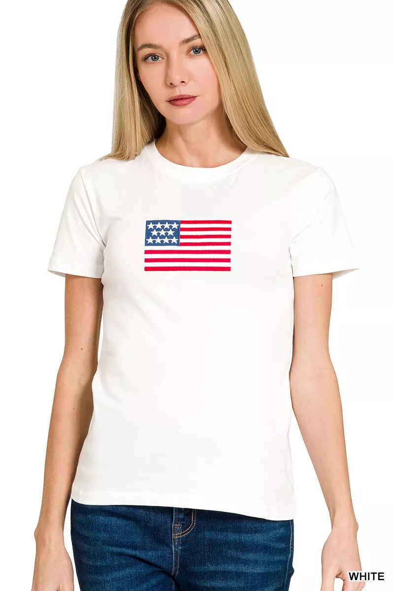 American Flag Graphic Tee