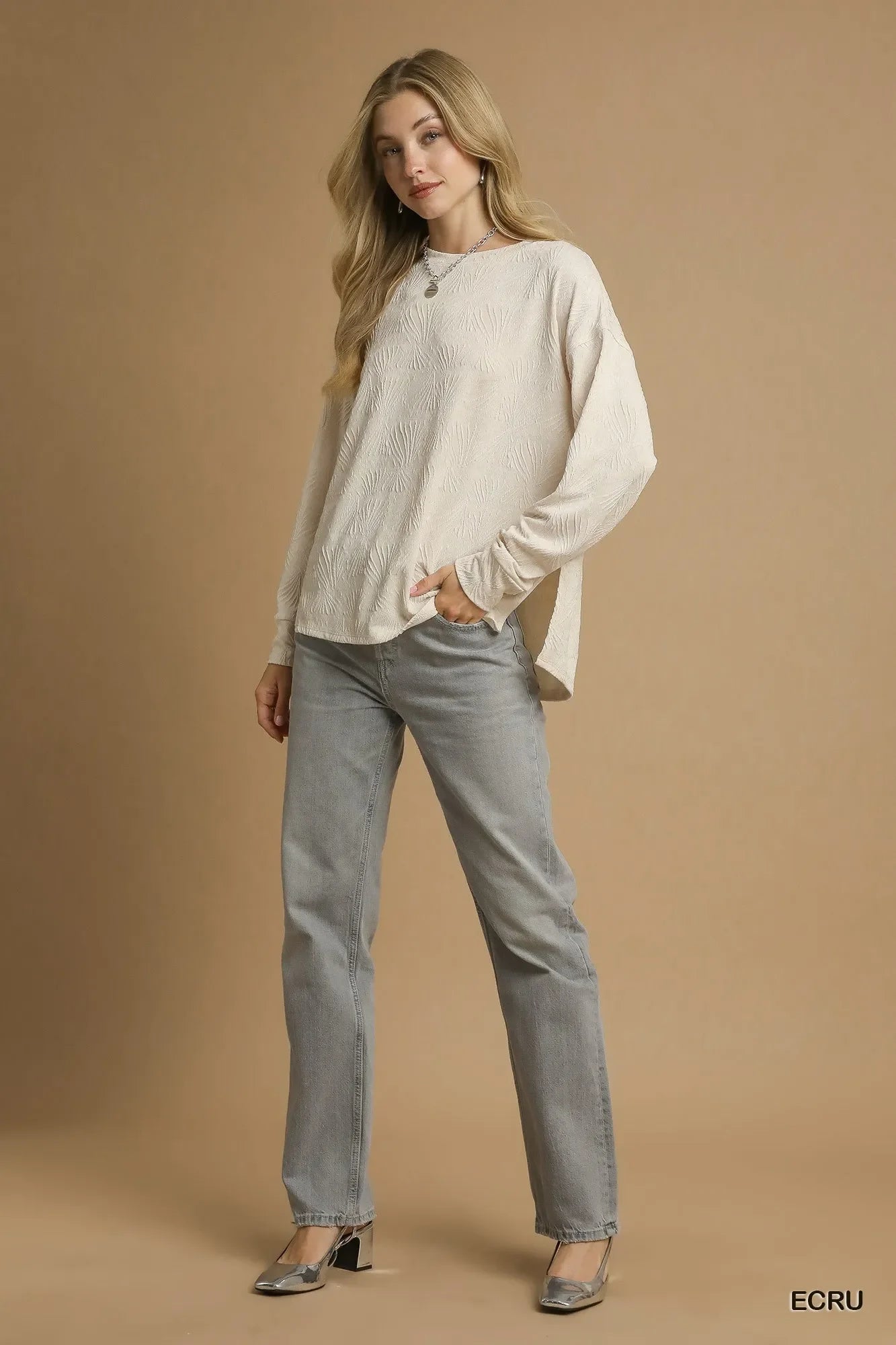 Textured Knit Long Sleeve Top For Layering - Southern Shores Clothing