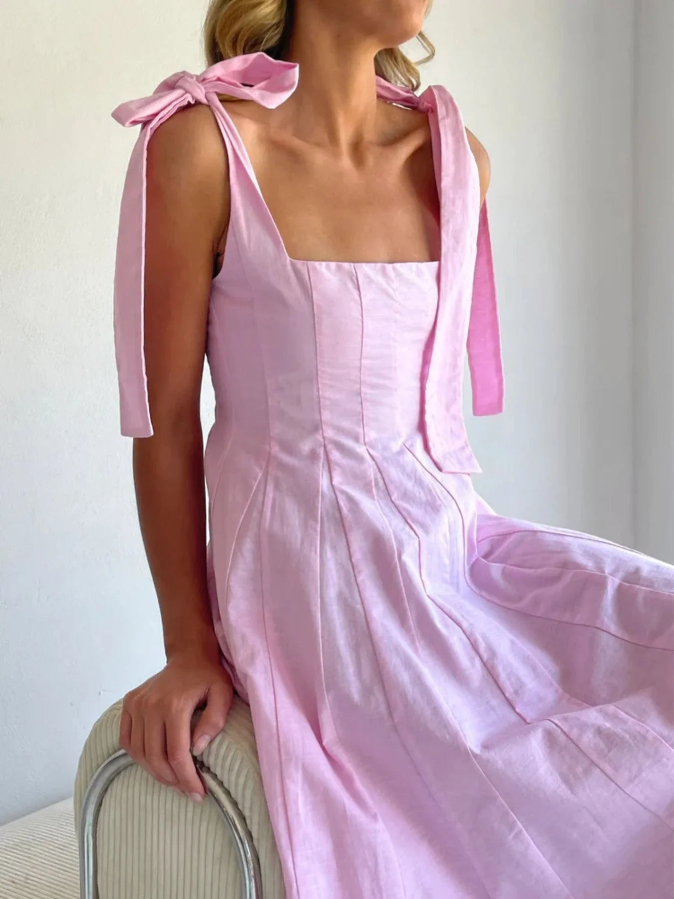 Gradient Tie Shoulder Maxi Dress With Adjustable Straps - Southern Shores Clothing