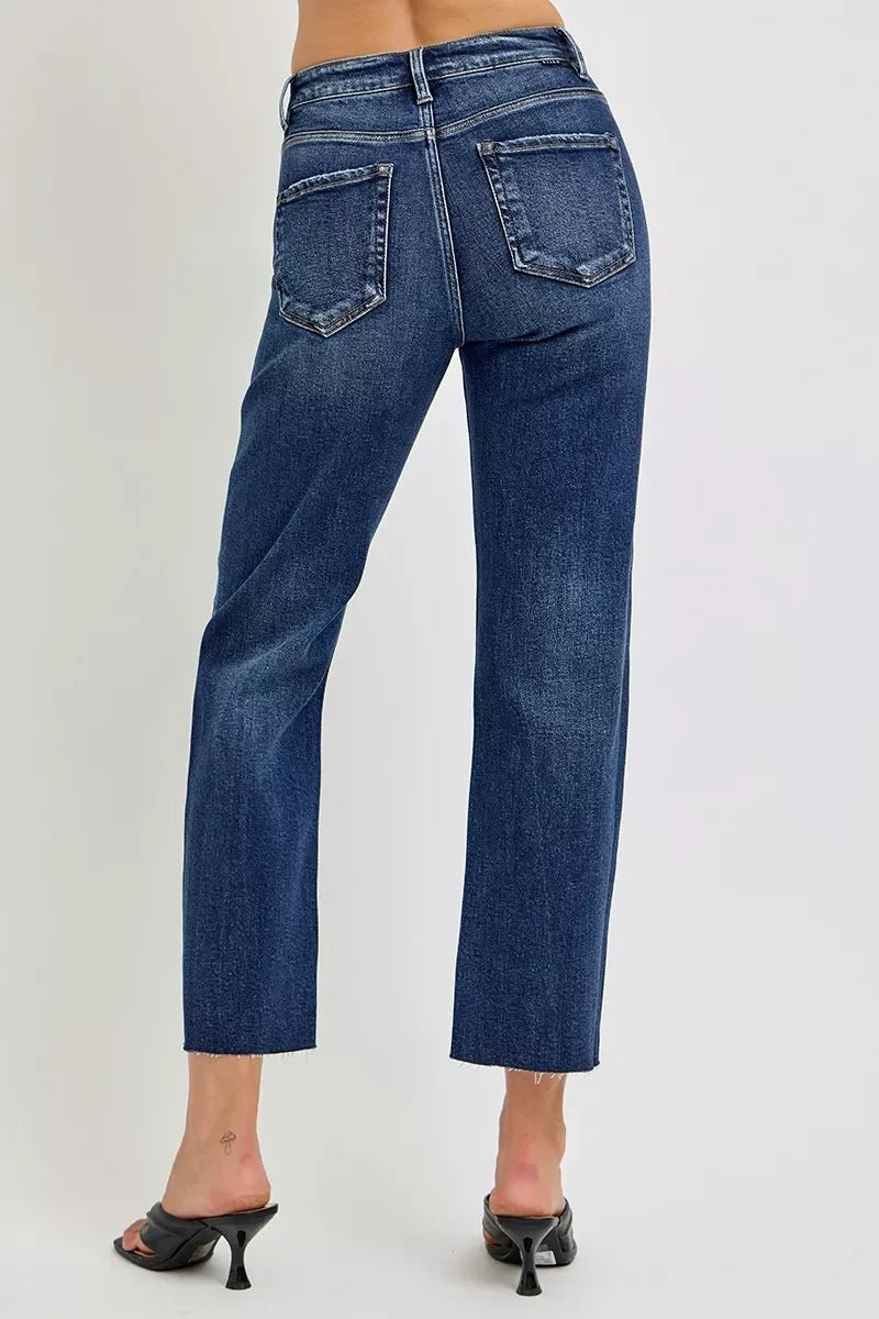 Nautical Inspired High Rise Slim Barrel Jeans Denim - Southern Shores Clothing