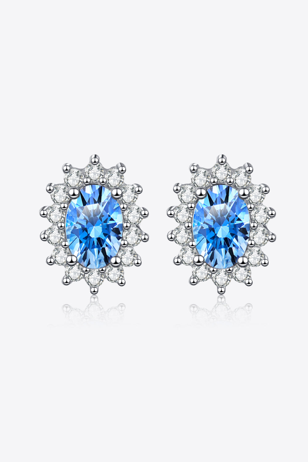 Southern Shores 1 Carat Moissanite Sterling Silver Stud Earrings