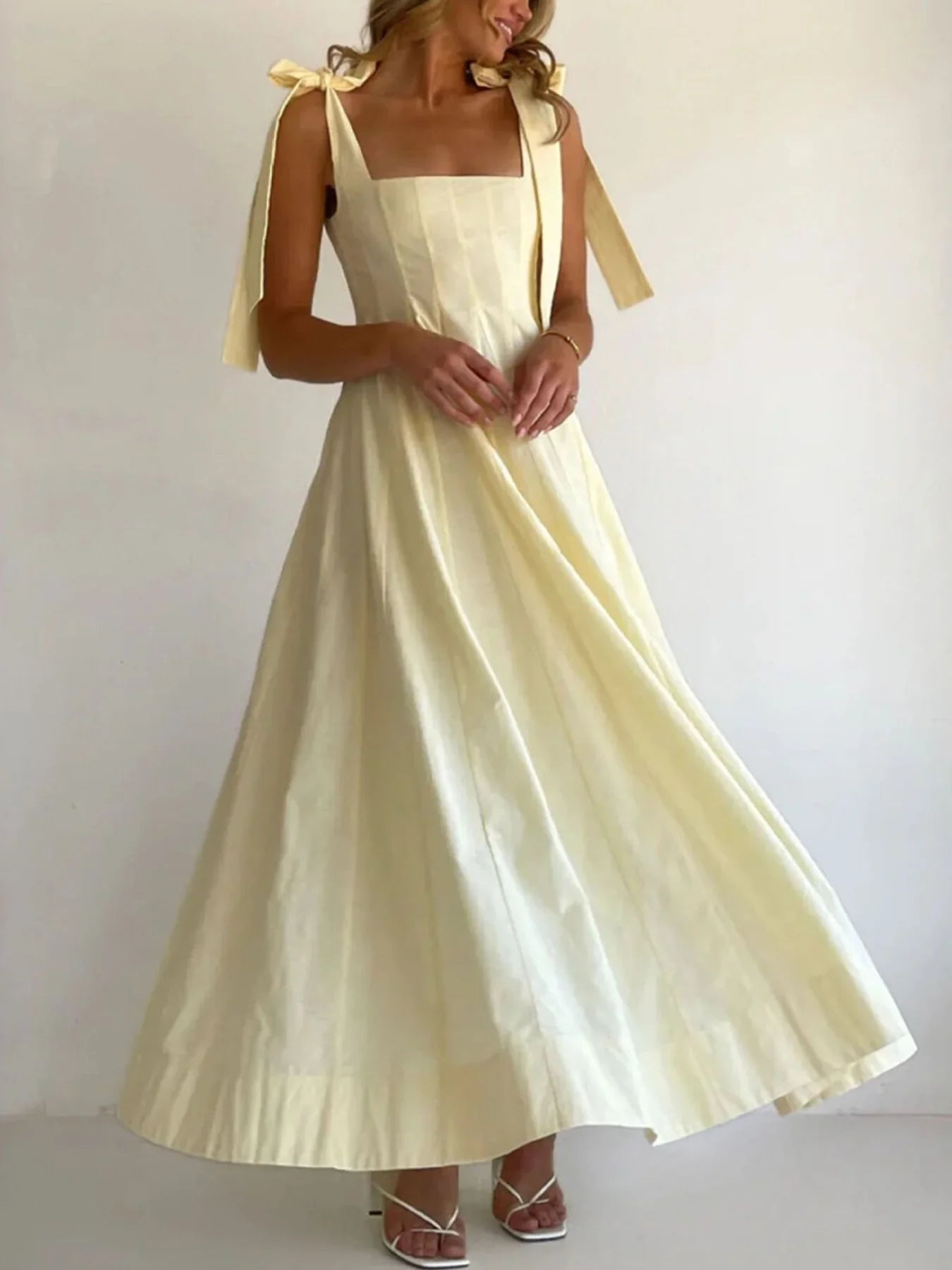Gradient Tie Shoulder Maxi Dress With Adjustable Straps - Southern Shores Clothing
