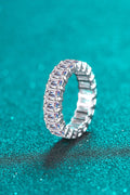 Minimalist 10.5 Carat Moissanite Ring Rhodium Plated - Southern Shores Clothing