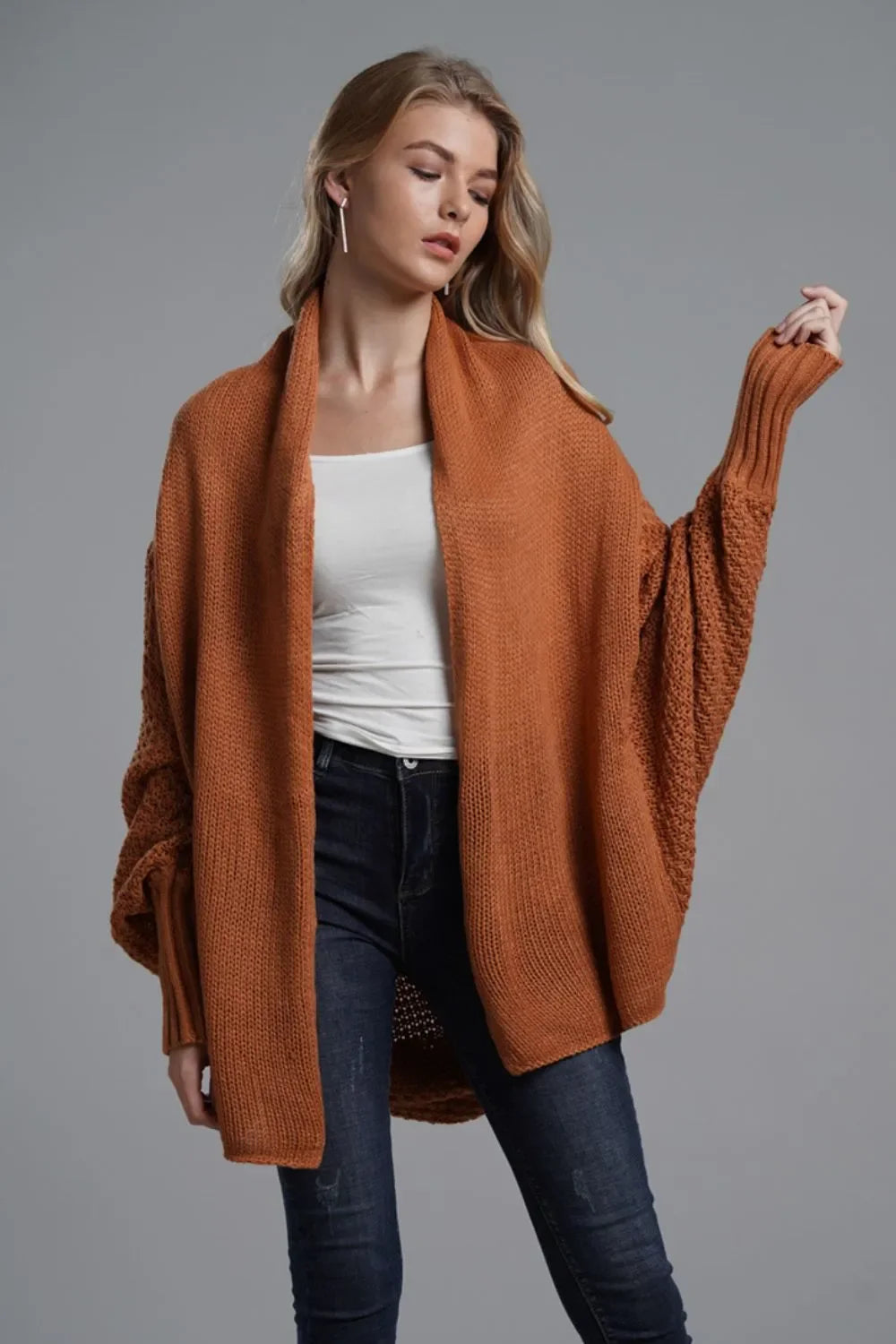 Open Front Batwing Sleeve Cardigan Lightweight - Southern Shores Clothing