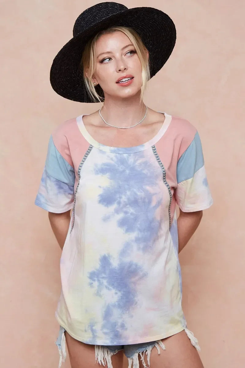 Tie Dye Cotton T Shirt Relaxed Fit Soft Breathable - Southern Shores Clothing