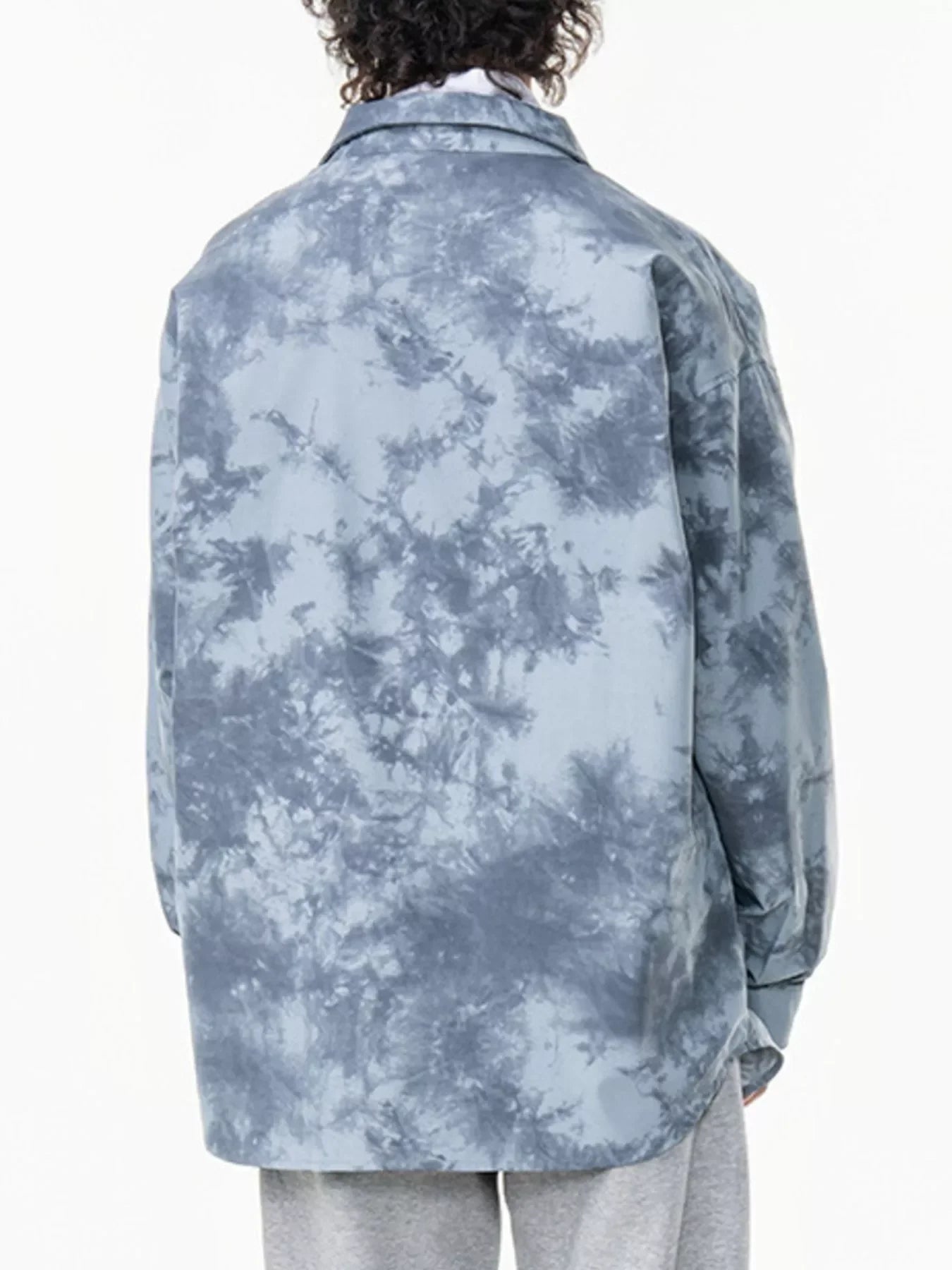Plus Size Tie-Dye Oversized Buttoned Shirt - Southern Shores Clothing