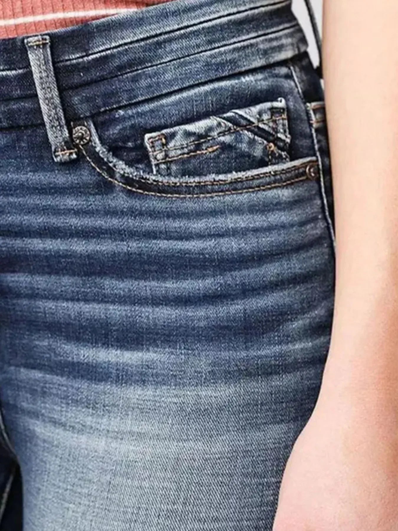 High-Rise Flare Jeans With Gradient Wash - Southern Shores Clothing