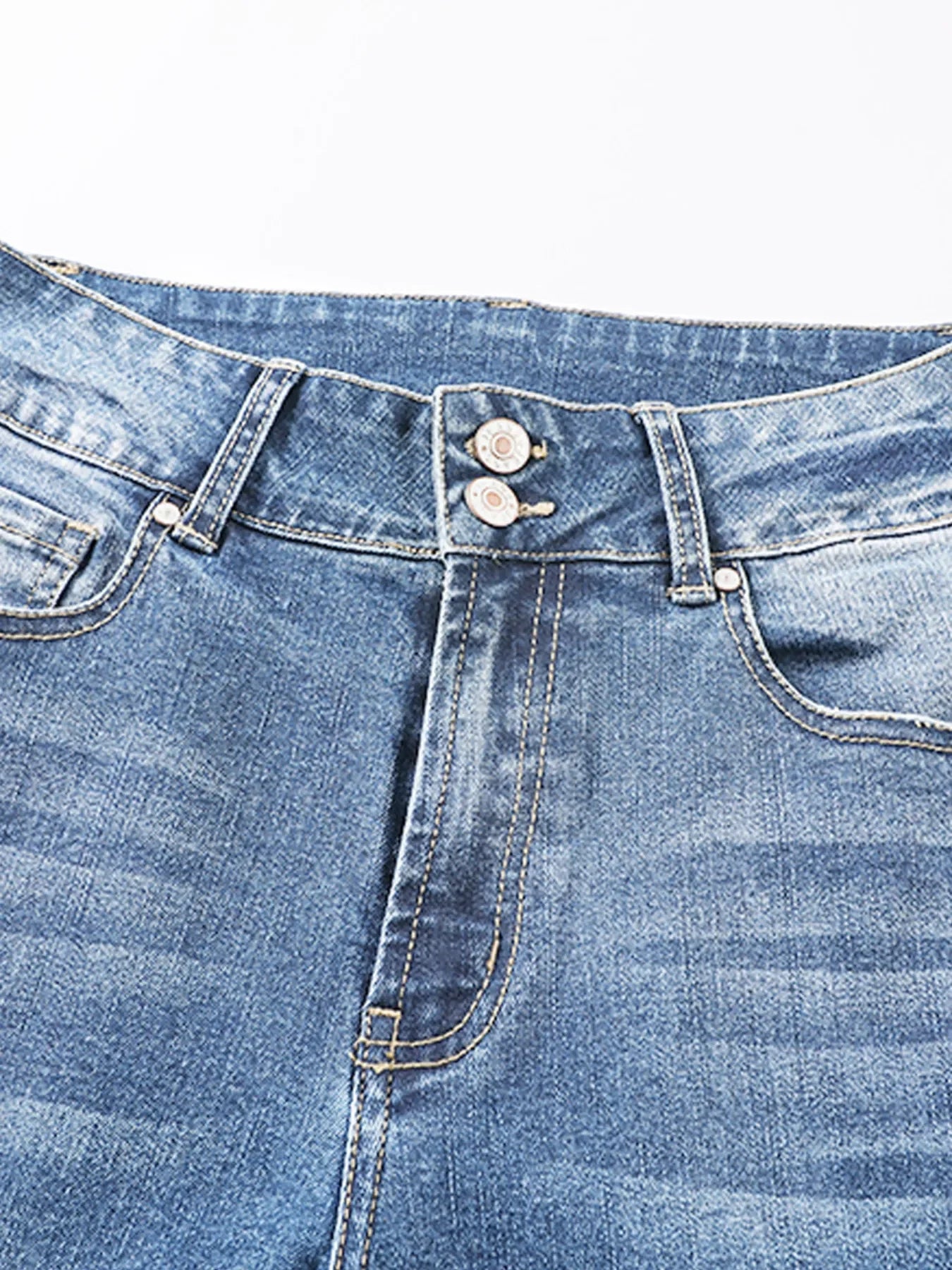 Coastal Inspired High Waist Distressed Straight Leg Jeans - Southern Shores Clothing