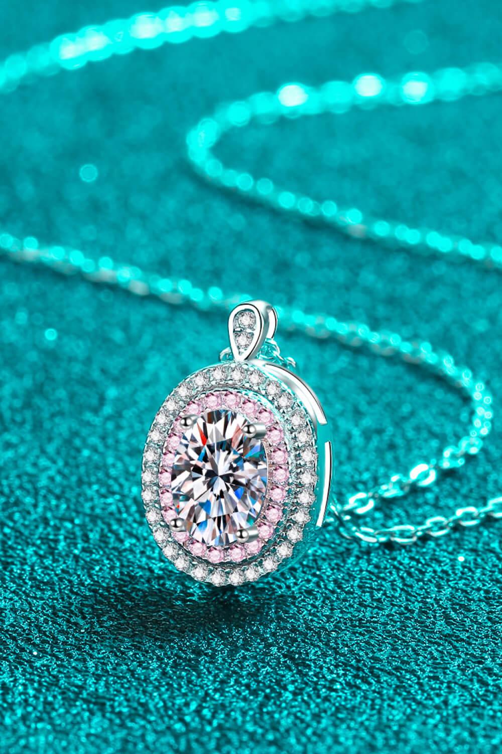 Sterling Silver 1 Carat Moissanite Pendant Necklace - Southern Shores Clothing