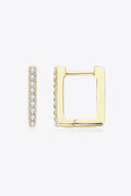 Minimalist Moissanite Geometric Sterling Silver Earrings - Southern Shores Clothing