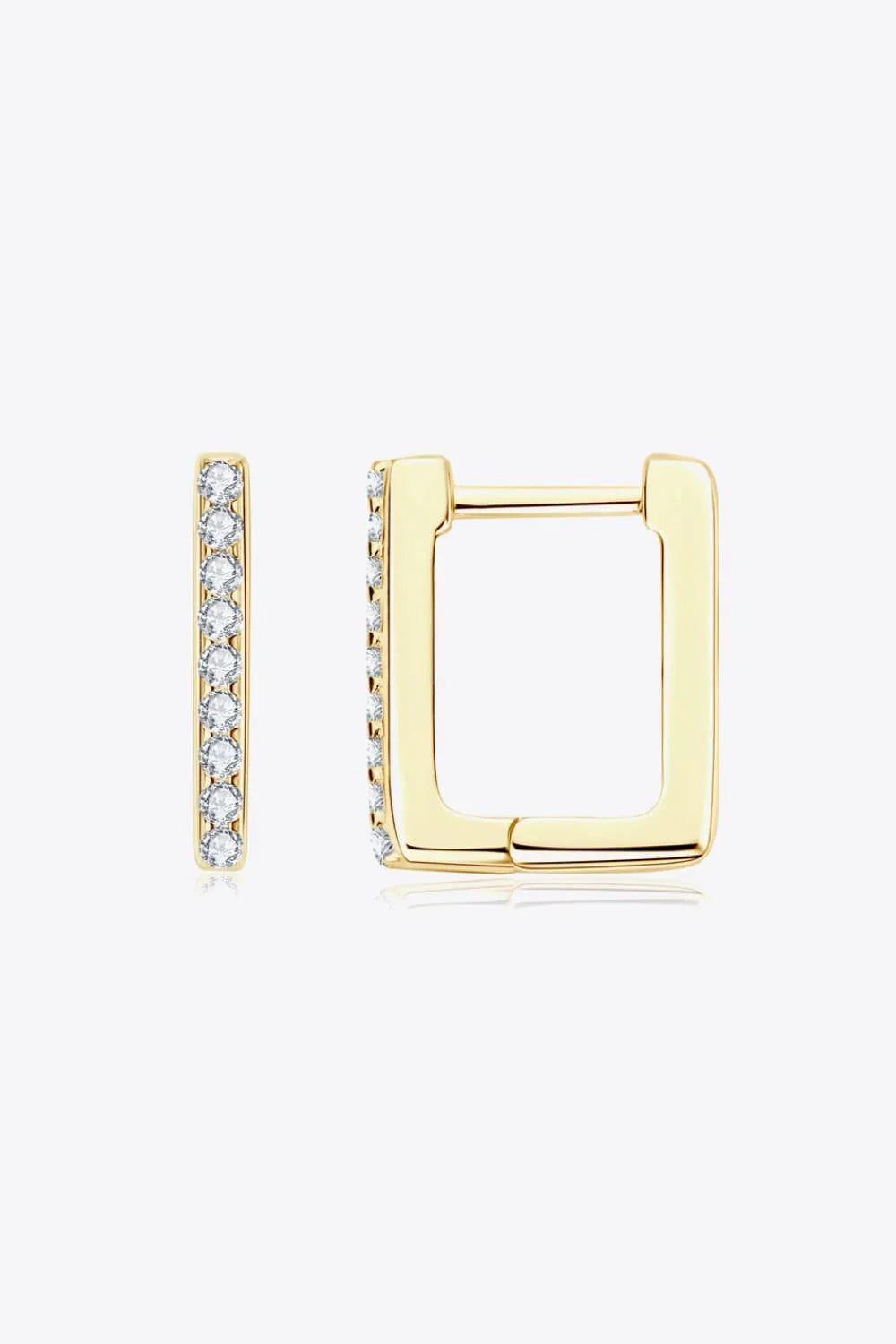 Minimalist Moissanite Geometric Sterling Silver Earrings - Southern Shores Clothing