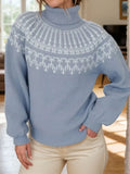 Stretchy Contrast Turtleneck Sweater for Layering - Southern Shores Clothing