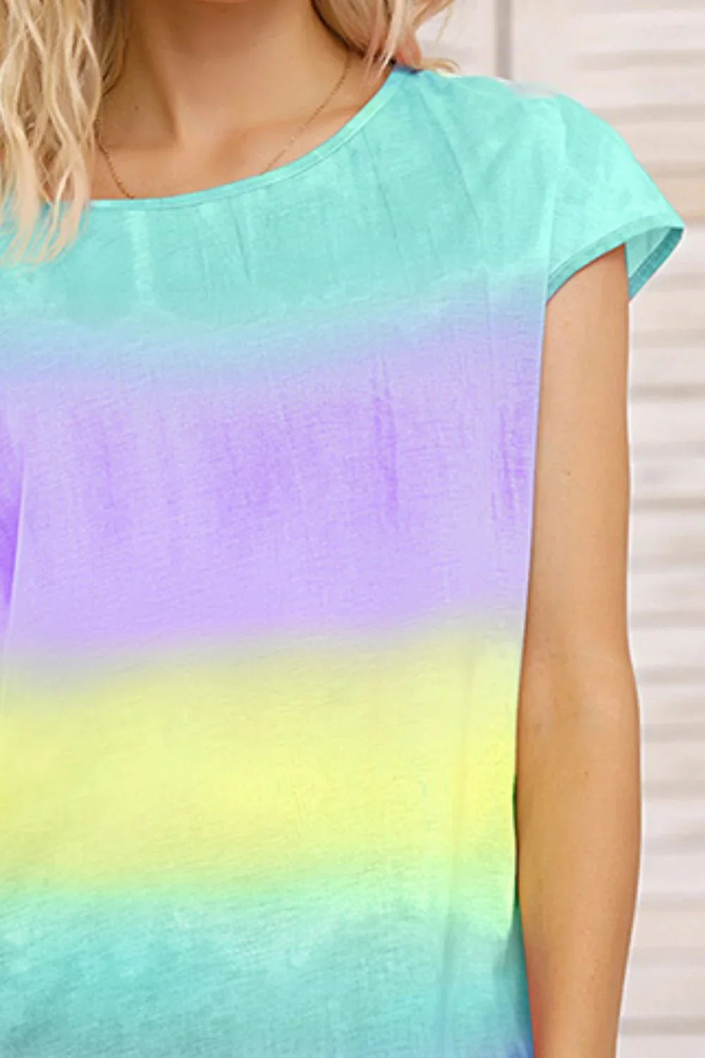 Tie-Dye Round Neck Short Sleeve T Shirt With Relaxed Fit - Southern Shores Clothing