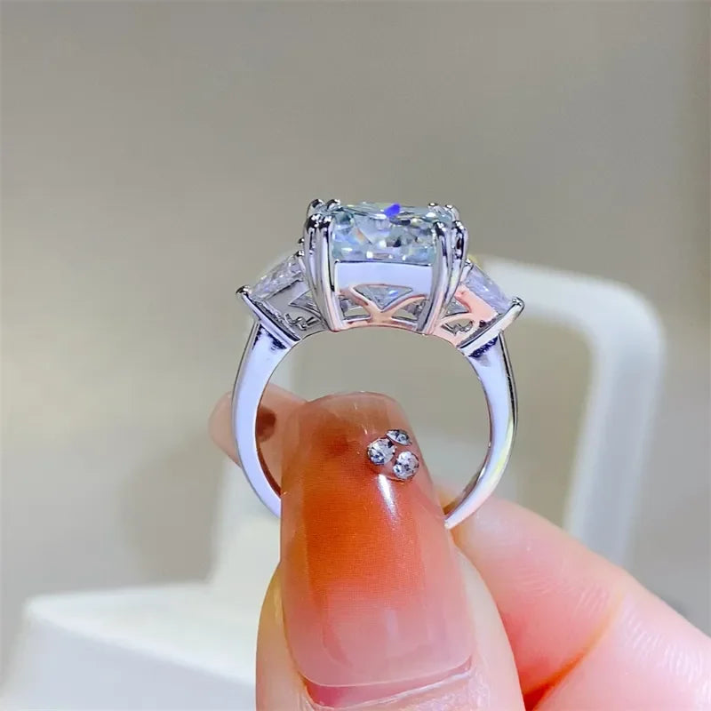 5 Carat Moissanite Sterling Silver Ring Coastal Style - Southern Shores Clothing