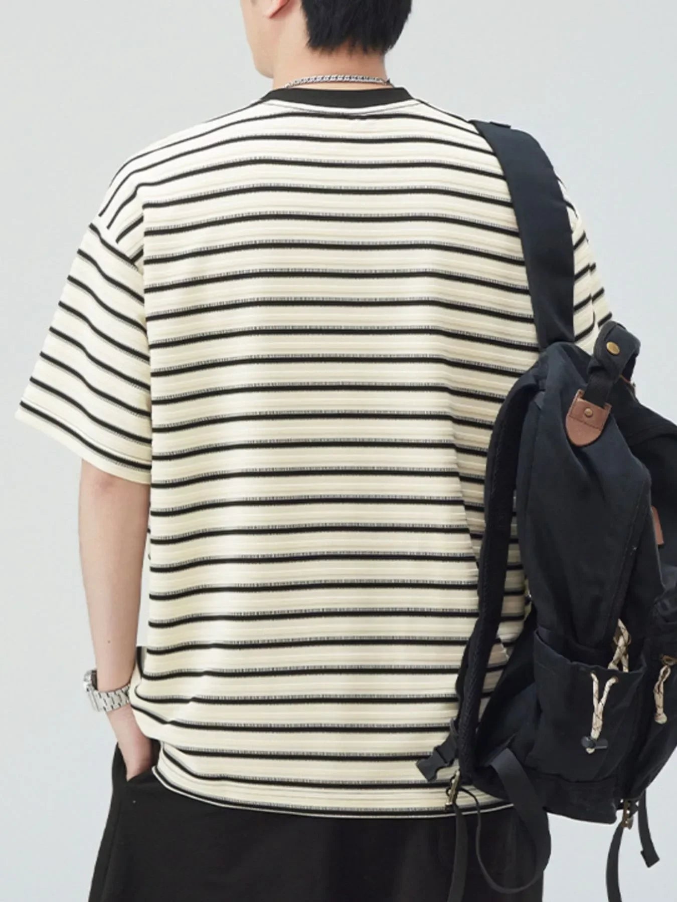Plus Size Striped Oversized T Shirt With Relaxed Fit - Southern Shores Clothing