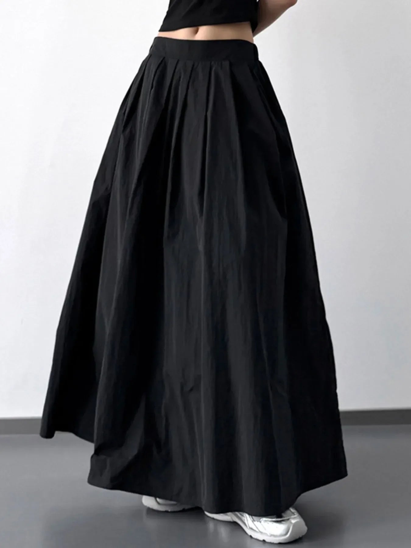 Elegant Pleated Maxi Skirt With Ruched Design - Southern Shores Clothing