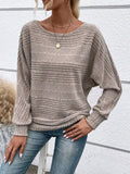 Ribbed Round-Neck Long-Sleeve T-Shirt With Slight Stretch - Southern Shores Clothing
