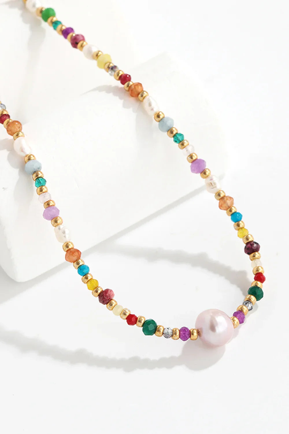 Coastal Bead Necklace With Pearls And Crystals - Southern Shores Clothing