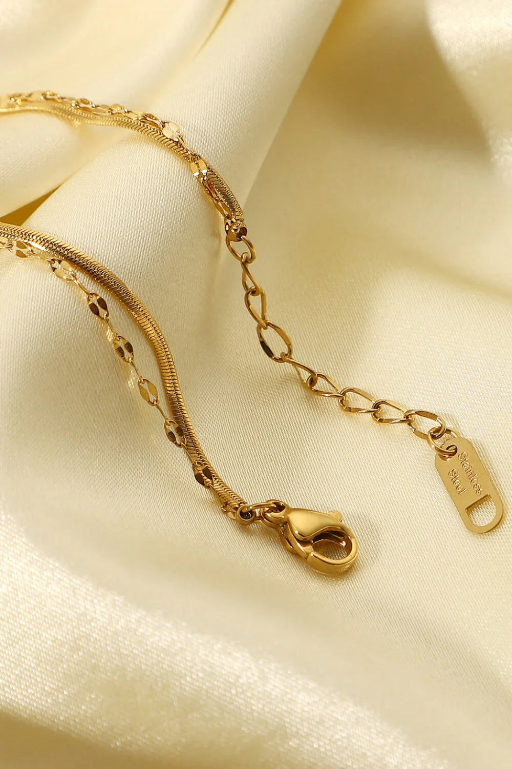 Rhinestone Double-Layered Bracelet With Coastal Charm - Southern Shores Clothing