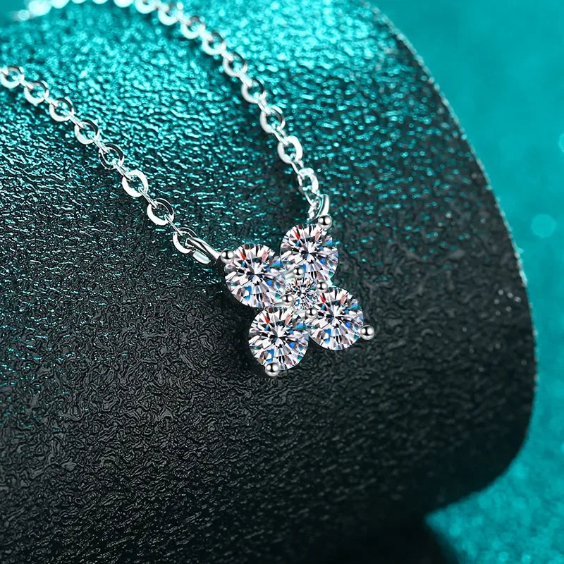 1.26 Carat Moissanite Sterling Silver Pendant Necklace - Southern Shores Clothing