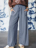 Casual Wide Leg Drawstring Pants With Breathable Fabric - Southern Shores Clothing