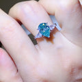 2 Carat Platinum-Plated Sterling Silver Moissanite Ring - Southern Shores Clothing