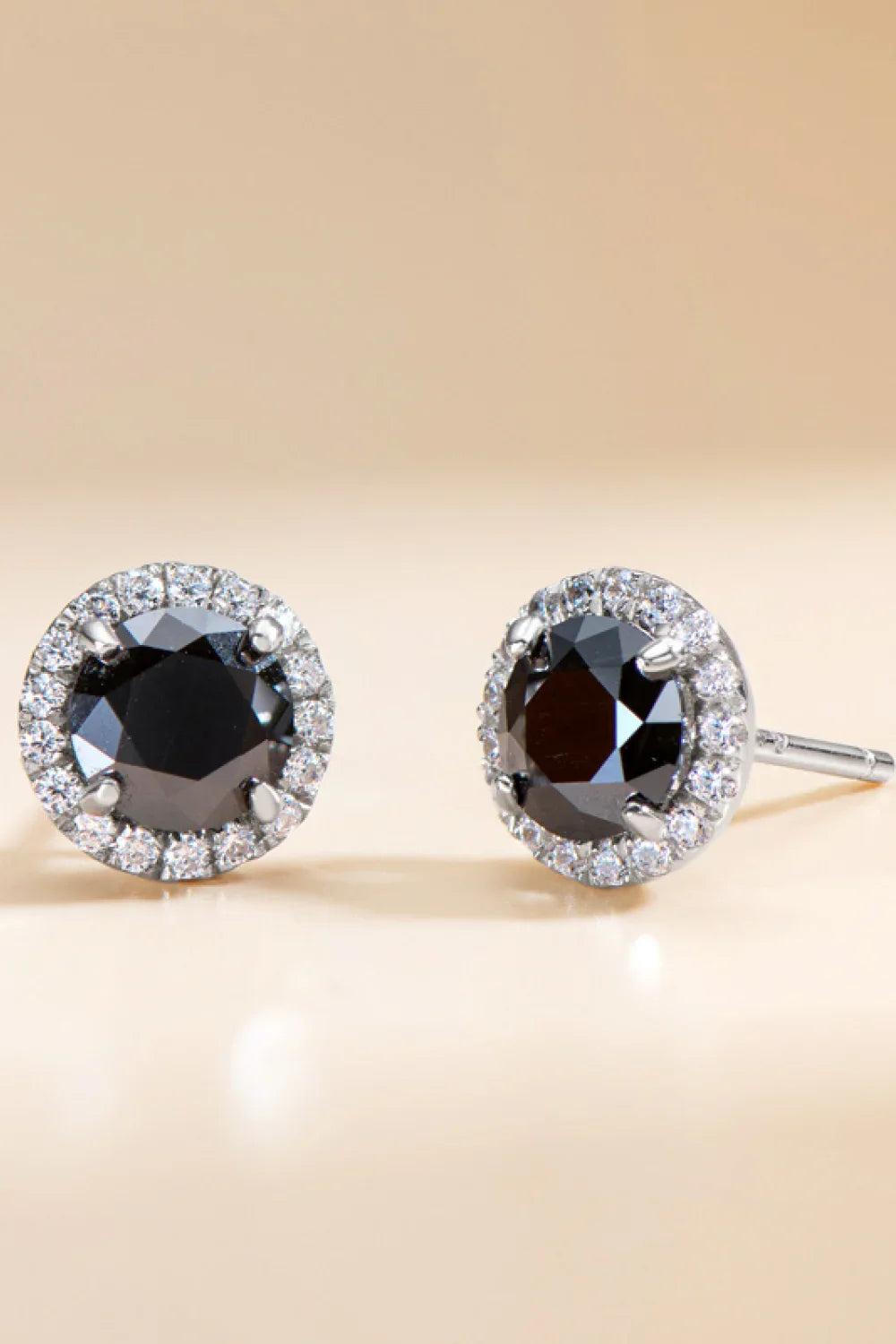 Two-Tone Moissanite Four-Prong Stud Earrings - Southern Shores Clothing