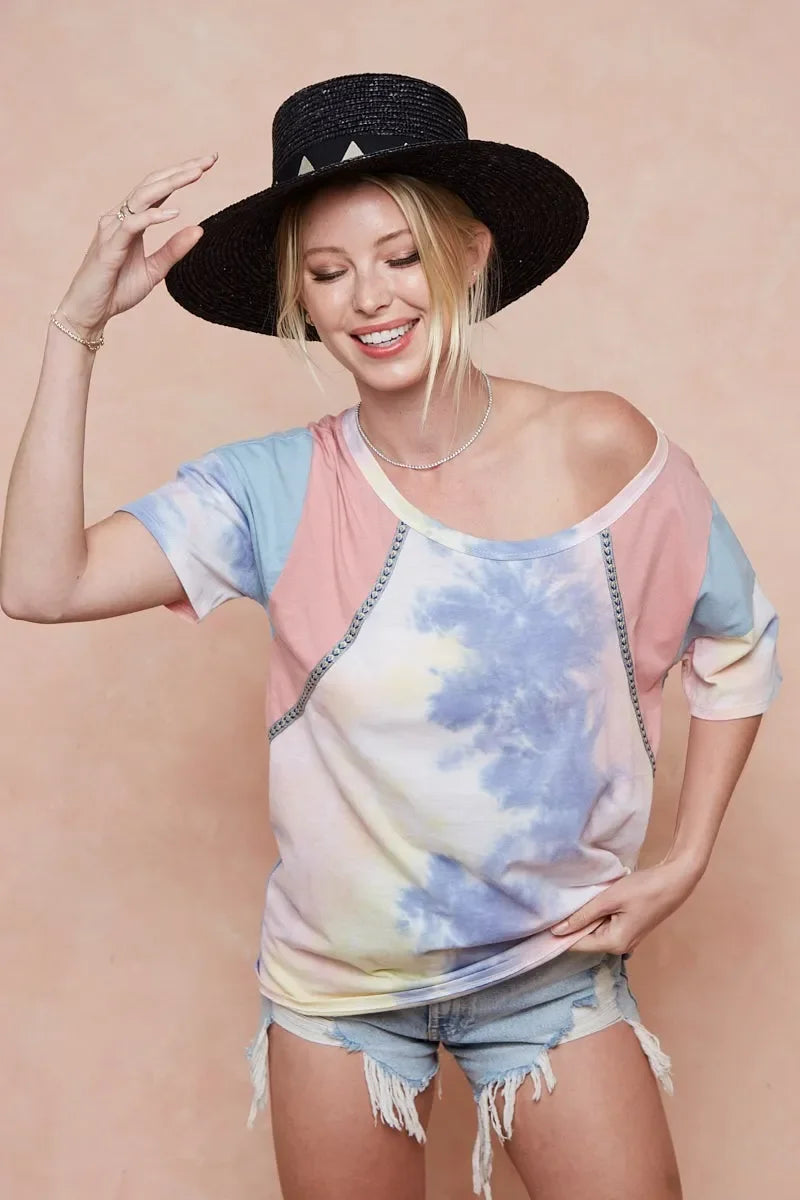 Tie Dye Cotton T Shirt Relaxed Fit Soft Breathable - Southern Shores Clothing