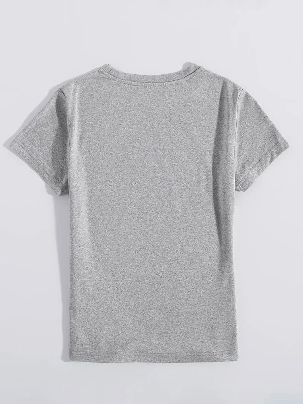 Graphic Heart Print Round Neck Short Sleeve T Shirt - Southern Shores Clothing