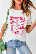 Graphic Round Neck Short Sleeve T Shirt With Stretch - Southern Shores Clothing