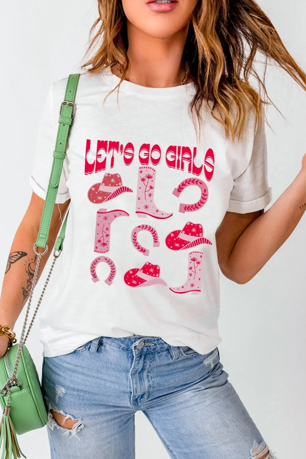 Graphic Round Neck Short Sleeve T Shirt With Stretch - Southern Shores Clothing
