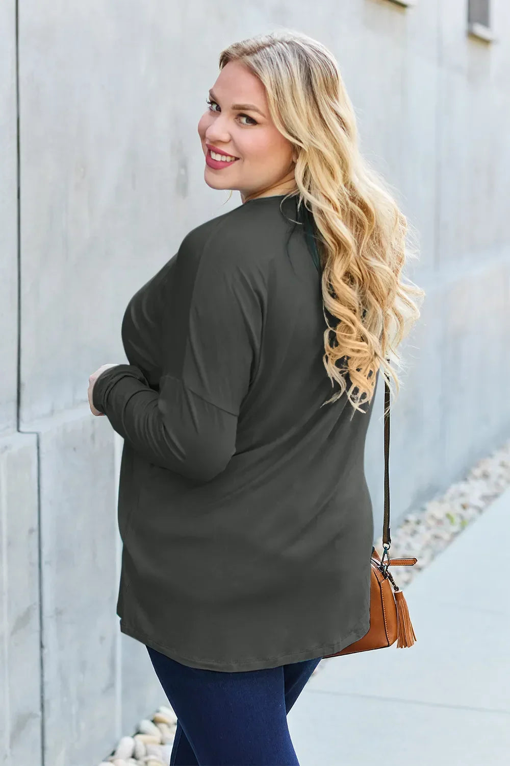 Round Neck T Shirt With Dropped Shoulder - Southern Shores Clothing