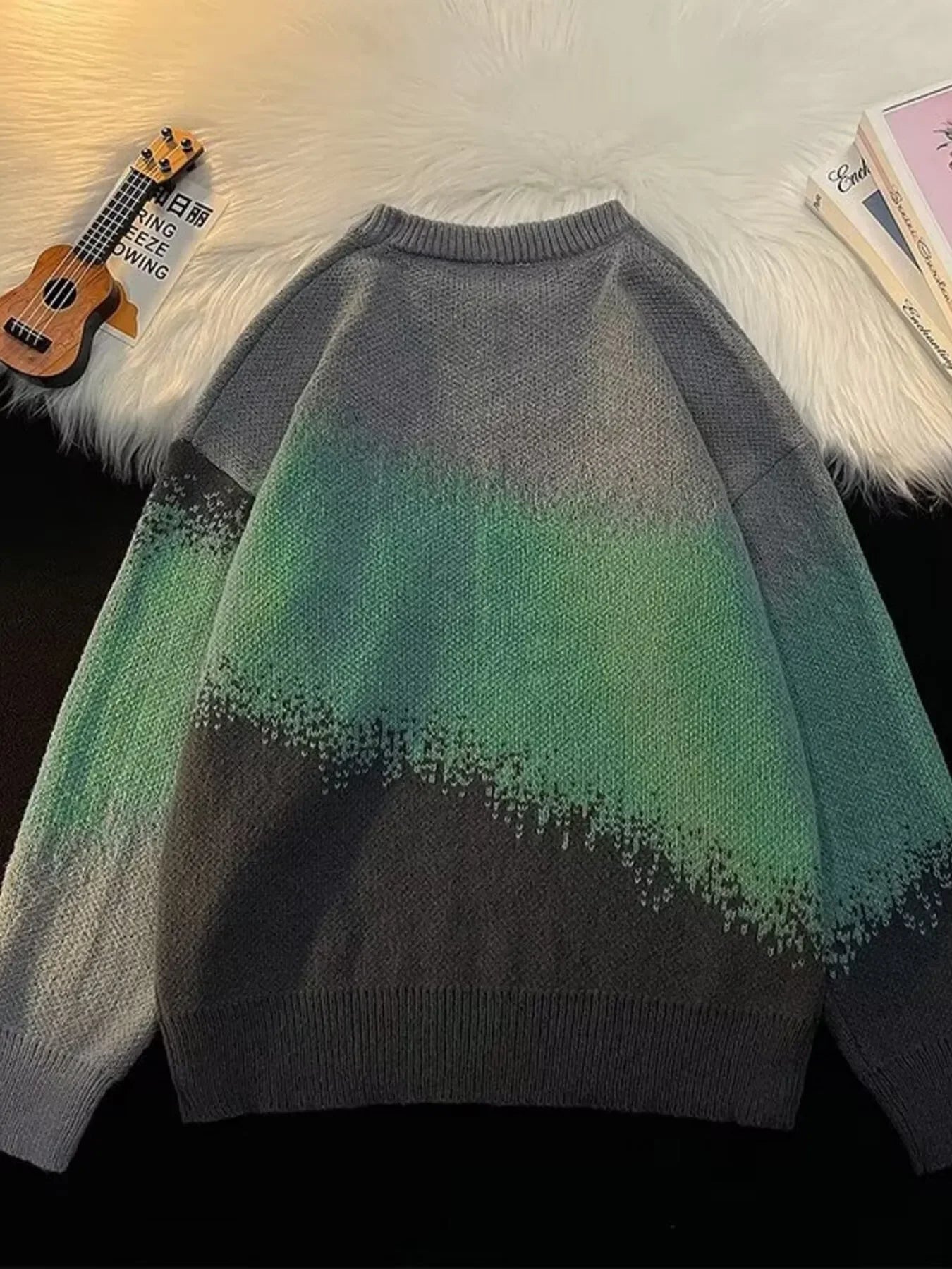 Plus Size Gradient Block Casual Knit Sweater - Southern Shores Clothing