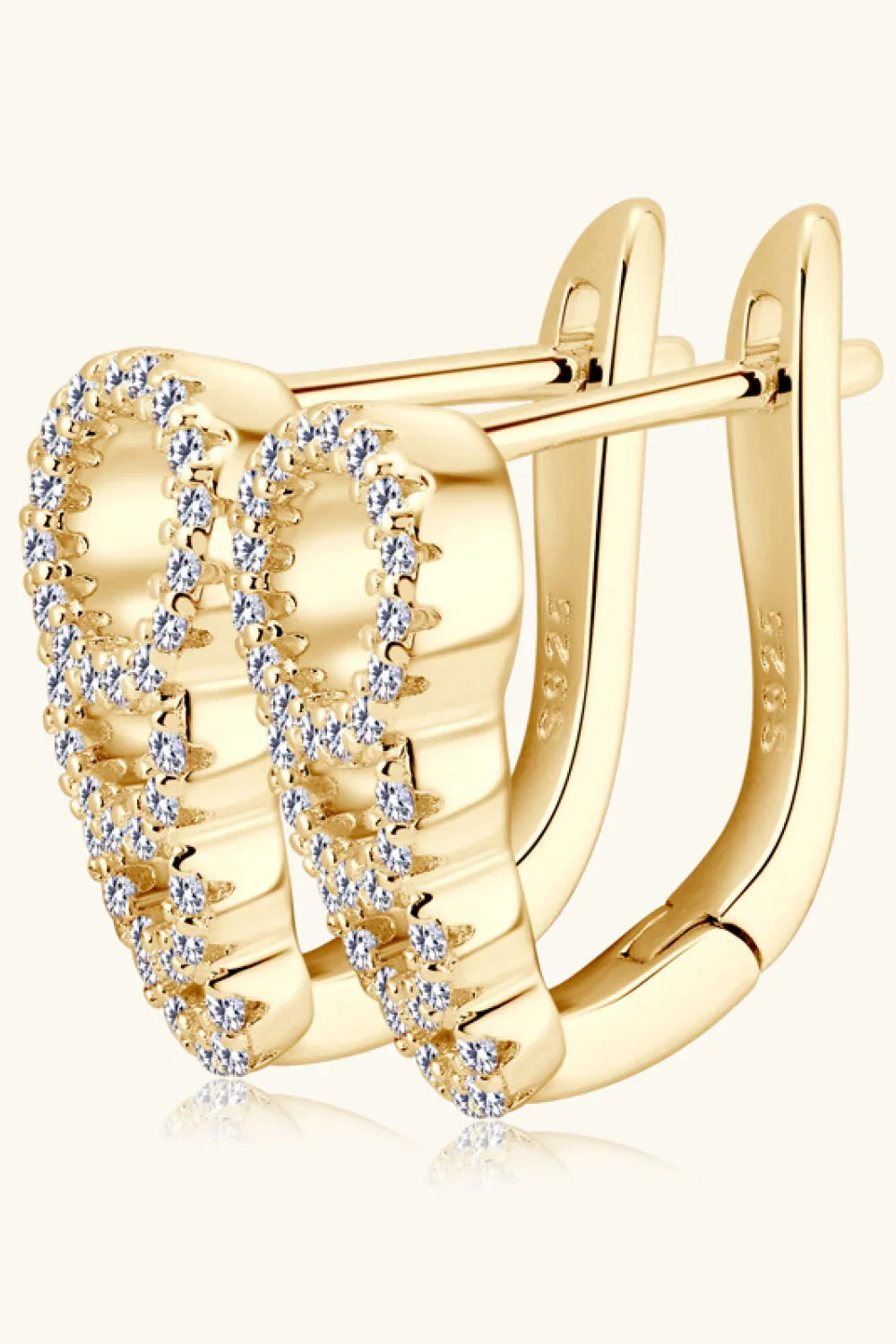 Moissanite Sterling Silver Earrings With Platinum Plating - Southern Shores Clothing